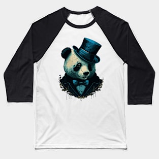 Panda wearing Top Hat Baseball T-Shirt